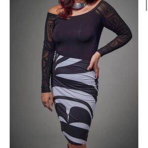 Chloe Angus Haida peg skirt medium indigenous